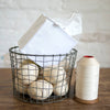 white linen tissue cover - square