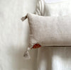 linen pillow with tassels