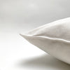 linen botanical pillow - white