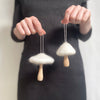mushroom ornaments (set of two)