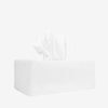 white linen tissue cover- rectangular