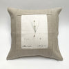 linen botanical pillow - oatmeal