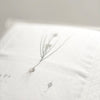 linen botanical pillow - white