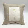 linen botanical pillow - oatmeal