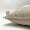 linen botanical pillow - oatmeal