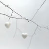 set of 3 felted wool hearts (in cotton bag)
