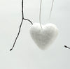 set of 3 felted wool hearts (in cotton bag)