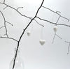 set of 3 felted wool hearts (in cotton bag)
