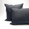 dotted black pillow