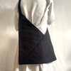 black linen tote