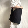 black linen tote
