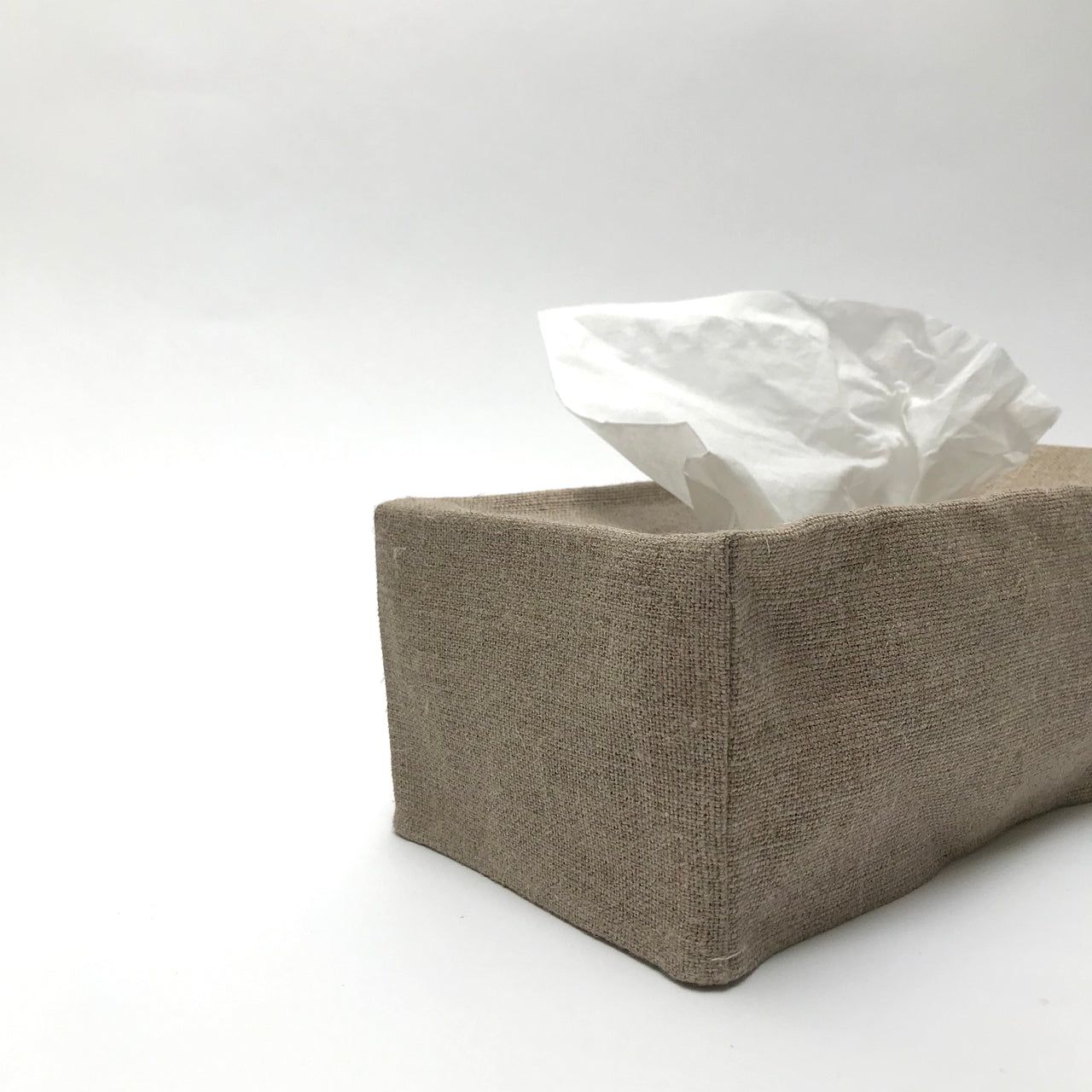 imperfect linen tissue cover- dark rectangular