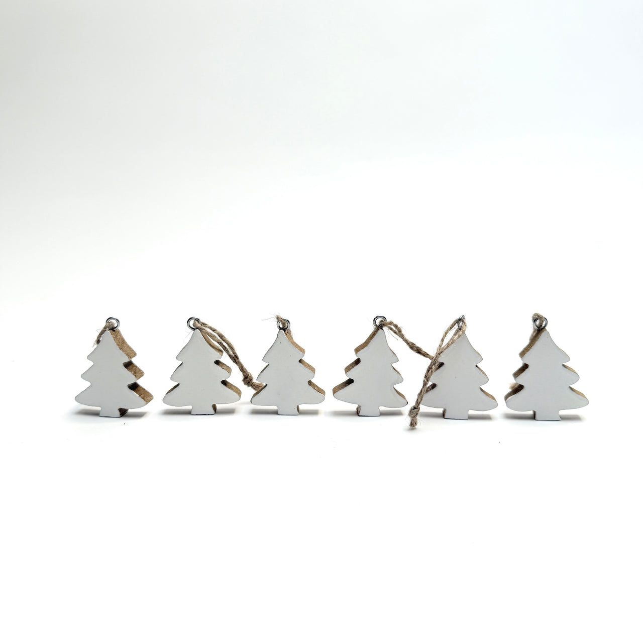 glazed wooden trees ( bag of 6 )