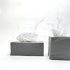 grey linen tissue cover