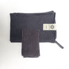 pearl knit hand towel- charcoal