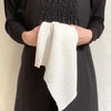 pearl knit hand towel- white