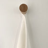 pearl knit hand towel- white