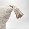 linen pillow with tassels