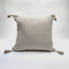 linen pillow with tassels