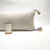 linen pillow with tassels