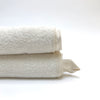linen terry wash cloth - cream