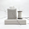 oatmeal linen tissue cover- square