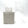 oatmeal linen tissue cover- square