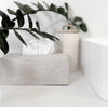 oatmeal linen tissue cover- rectangular