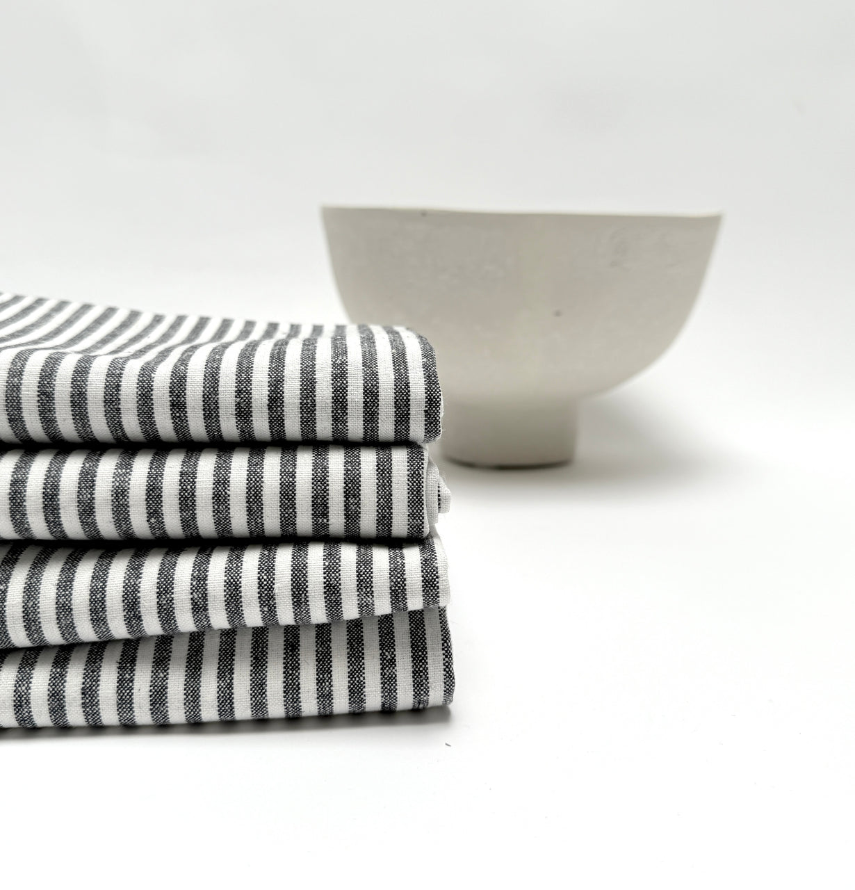 ticking tea towels- hemp and cotton