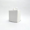 white linen tissue cover - square