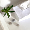 white linen tissue cover- rectangular