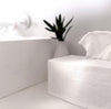 white linen tissue cover- rectangular