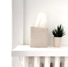 oatmeal linen tissue cover- square