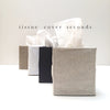 imperfect linen tissue cover- dark rectangular