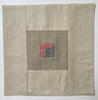 vintage log cabin pillow