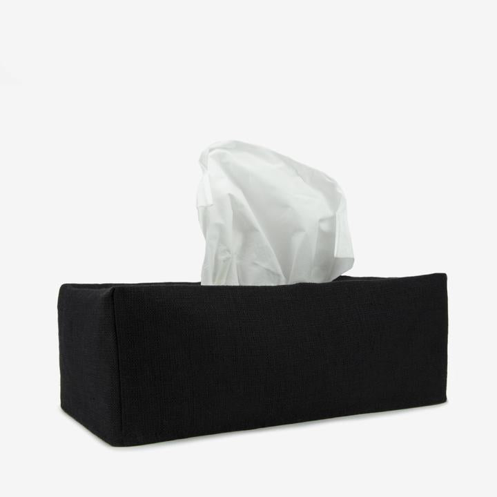 black linen tissue cover