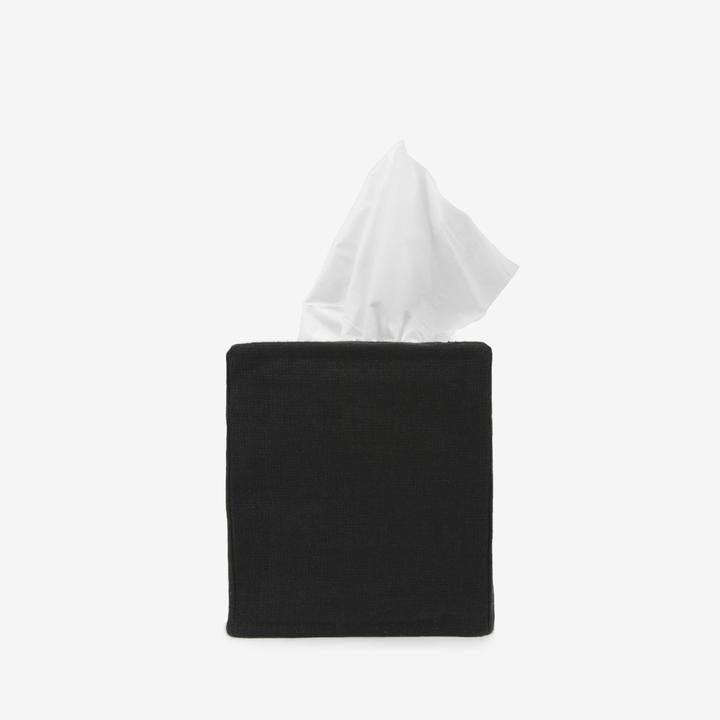 black linen tissue cover