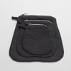 mini pouches (black linen)