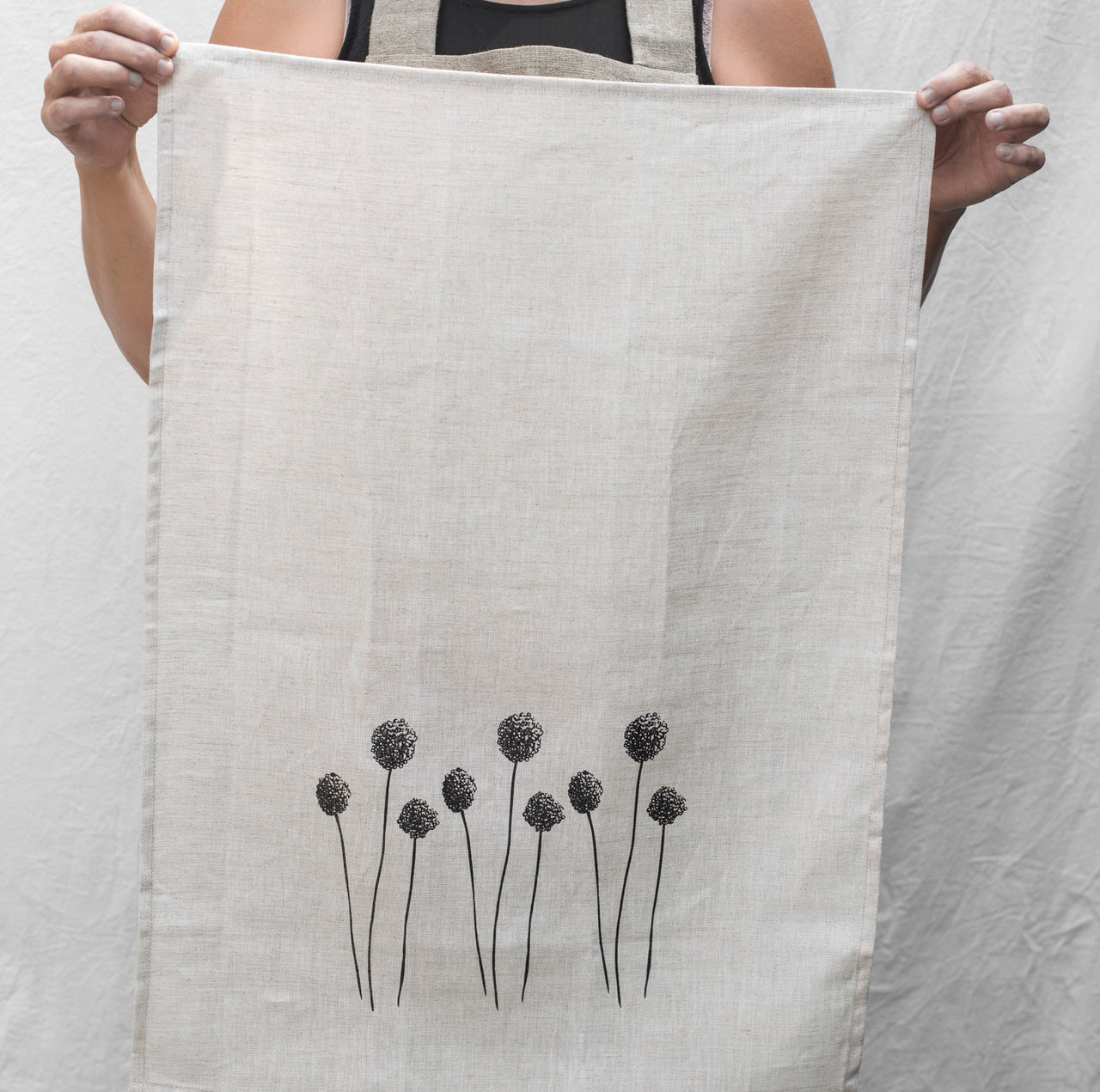 allium tea towel