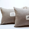 linen pillows with images
