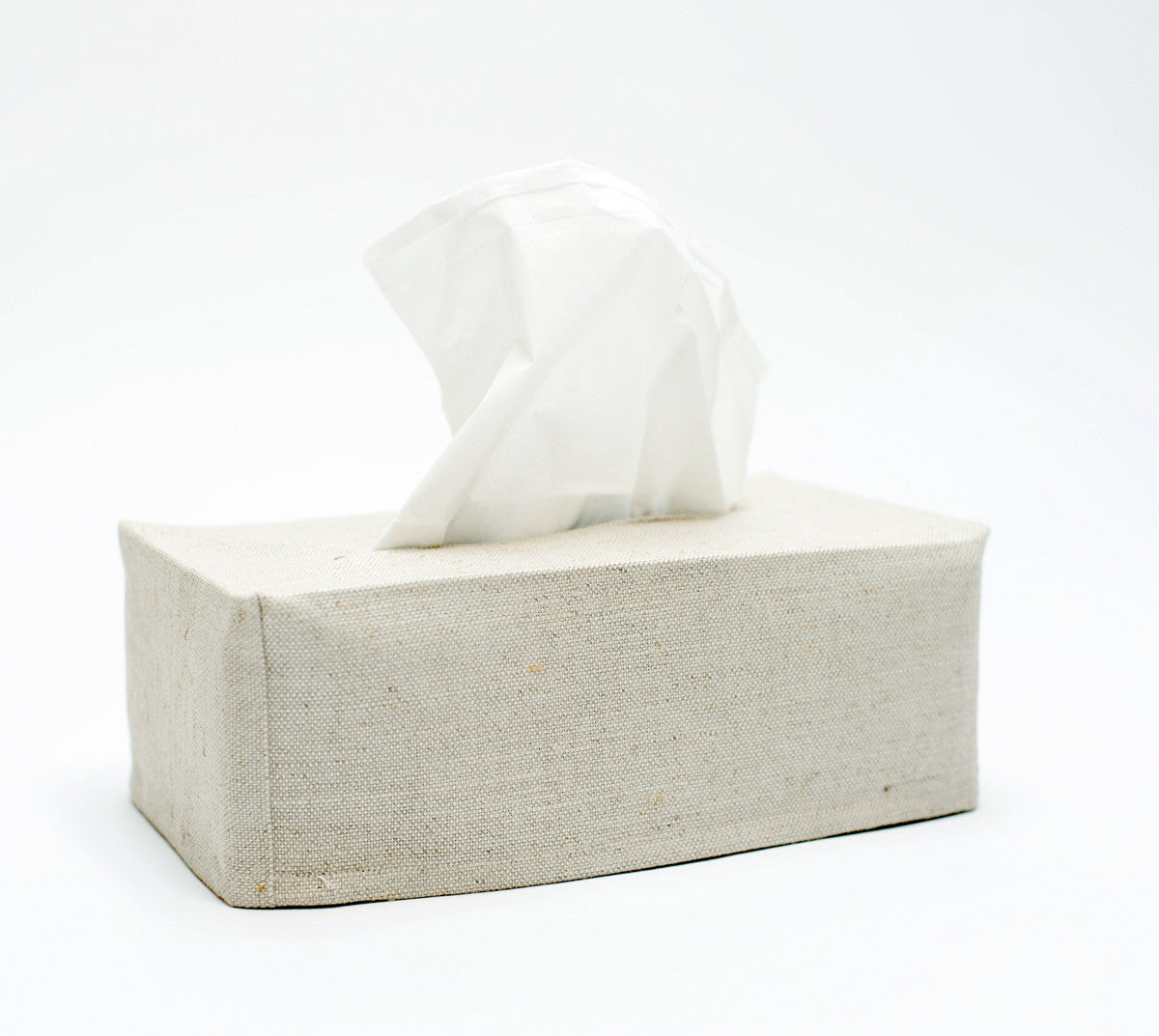 oatmeal linen tissue cover- rectangular