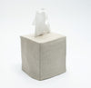 oatmeal linen tissue cover- square
