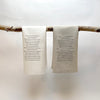 linen towel with proust questionnaire (dark)