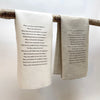 linen towel with proust questionnaire (dark)