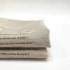 linen towel with proust questionnaire (dark)