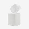 white linen tissue cover - square