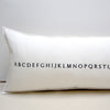 alphabet pillow - white