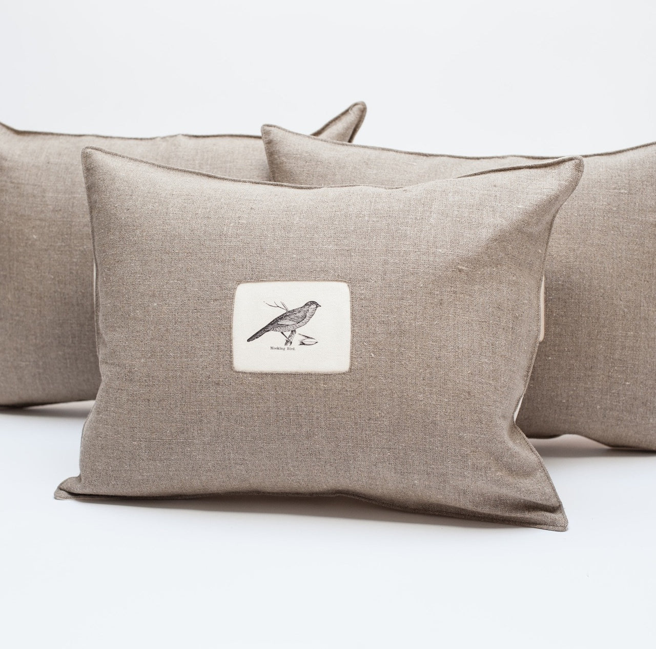 linen pillows with images