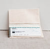 lined paper cheque book cover