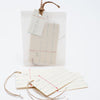 lined paper gift tags